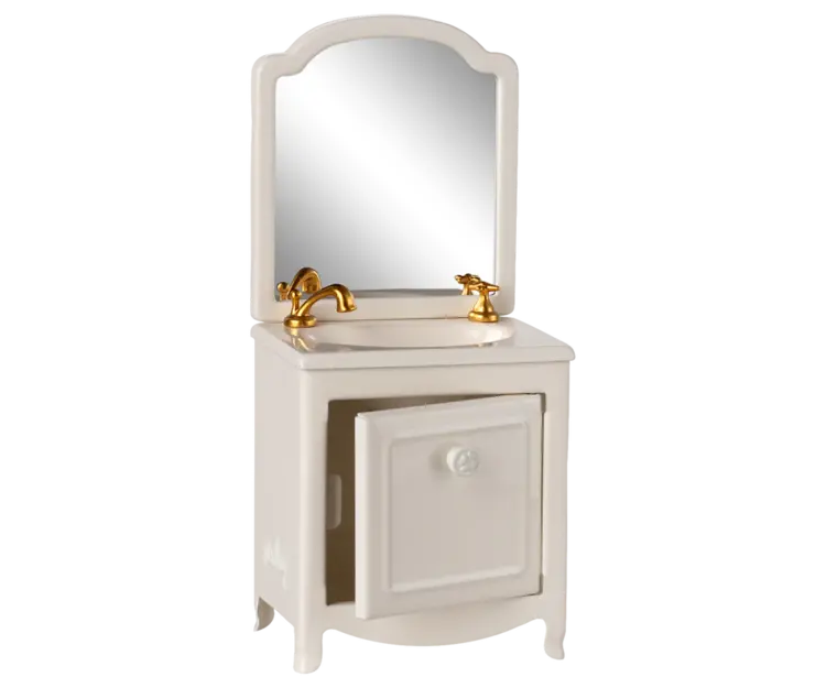 Maileg Sink dresser, Mouse - Off white