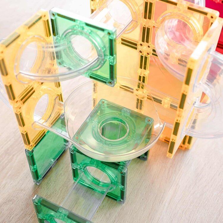Connetix Magnetic Building - Rainbow Ball Run Expansion - 66 Pieces