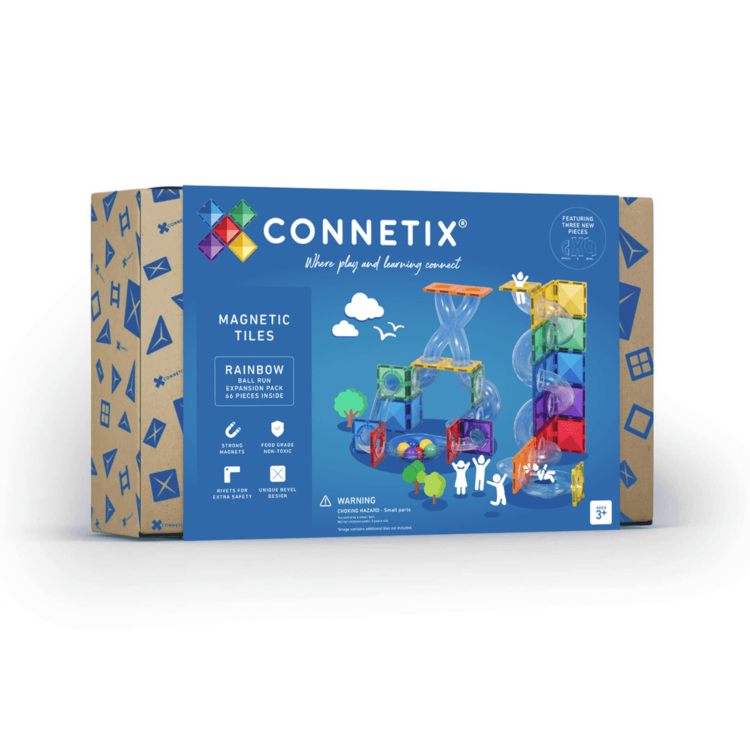 Connetix Magnetisch Bouwen - Rainbow Ball Run Uitbreiding - 66 Stuks
