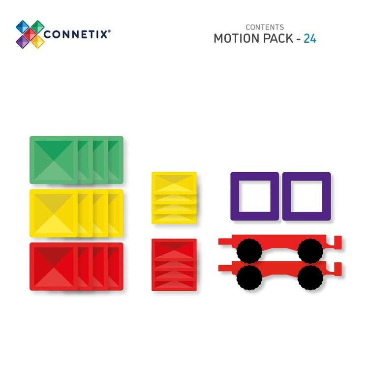 Connetix Magnetic Building - Rainbow Motion - 24 Pieces