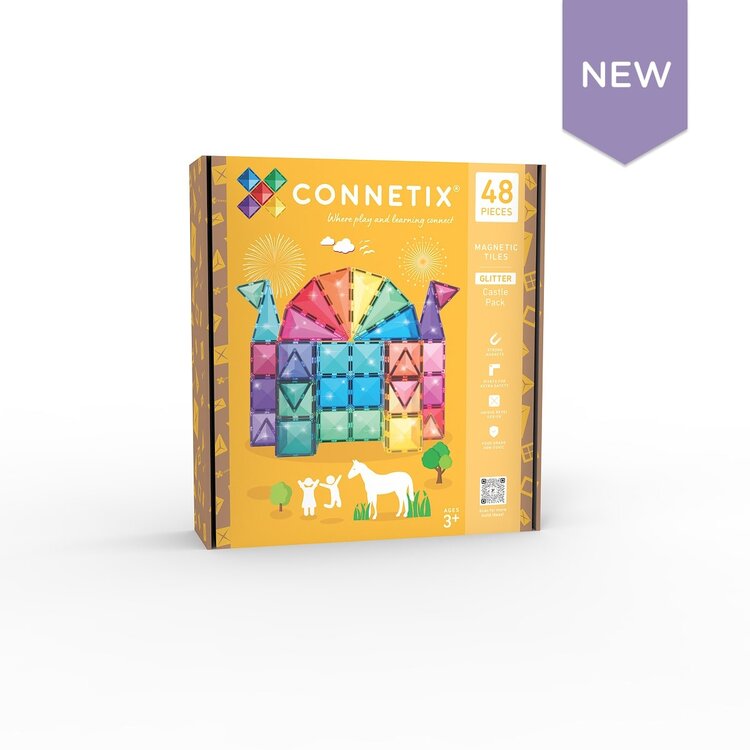 Connetix Magnetic Building - Glitter Castle - 48 pieces