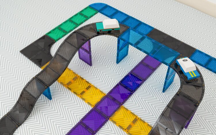 Connetix Magnetic Building - Ramps & Intersections - 16 Pieces