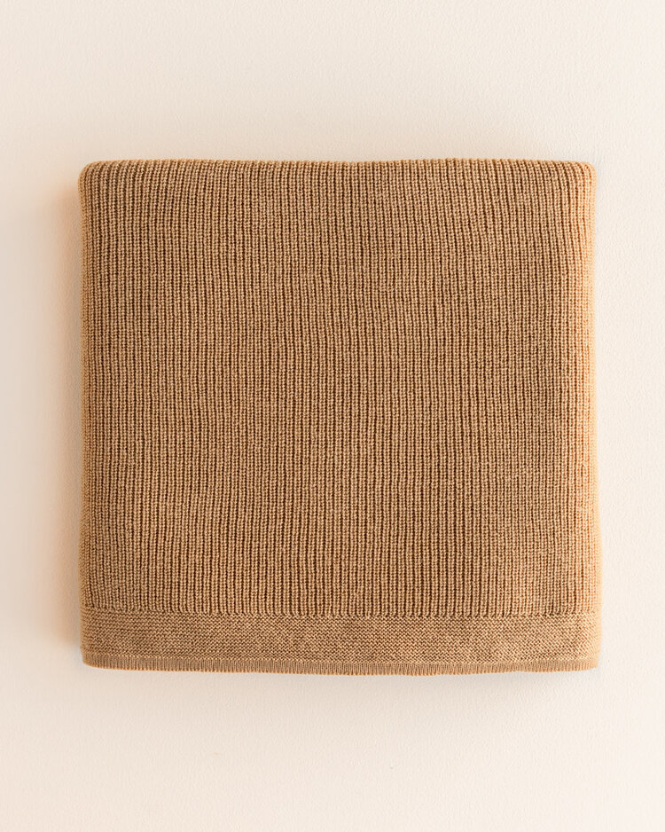 Hvid Blanket Felix - Ochre
