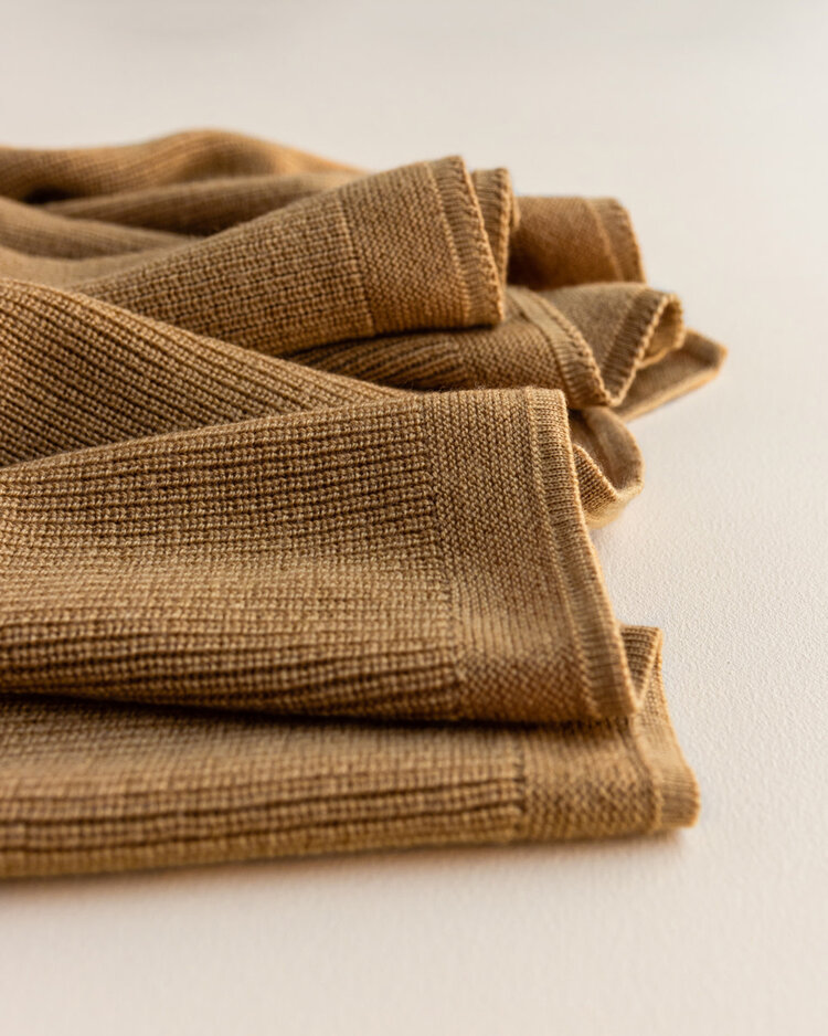 Hvid Blanket Felix - Ochre