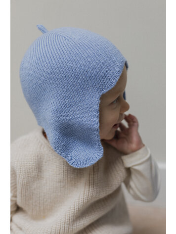 Hvid Earflap Hat Irma - Light Blue 6-12M