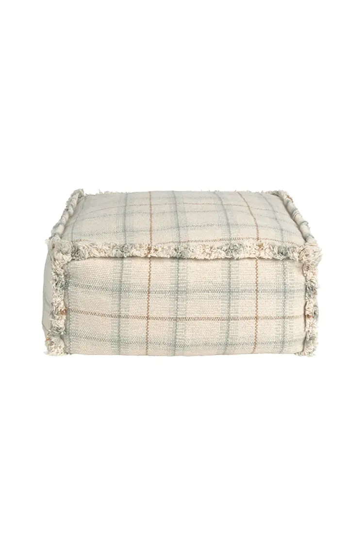 Lorena Canals Handloom Pouf - Blue Sage