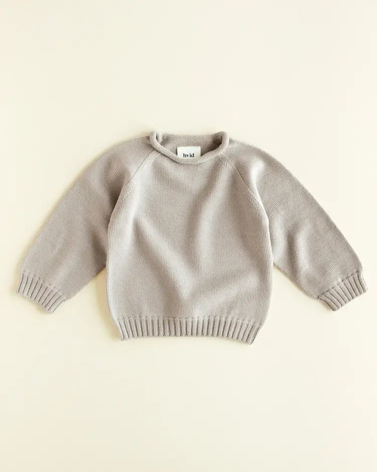 Hvid Sweater Georgette - Pebble