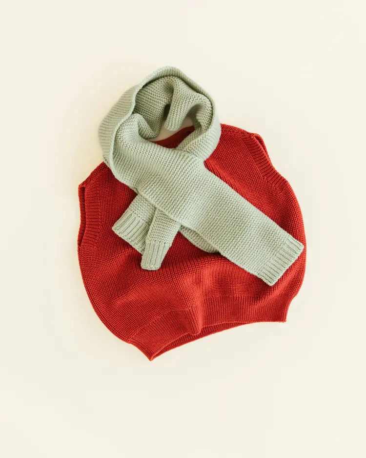 Hvid Scarf Ivo - Mint