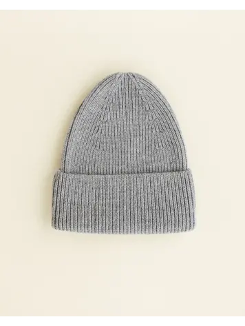 Hvid Beanie Fonzie - Grey Melange