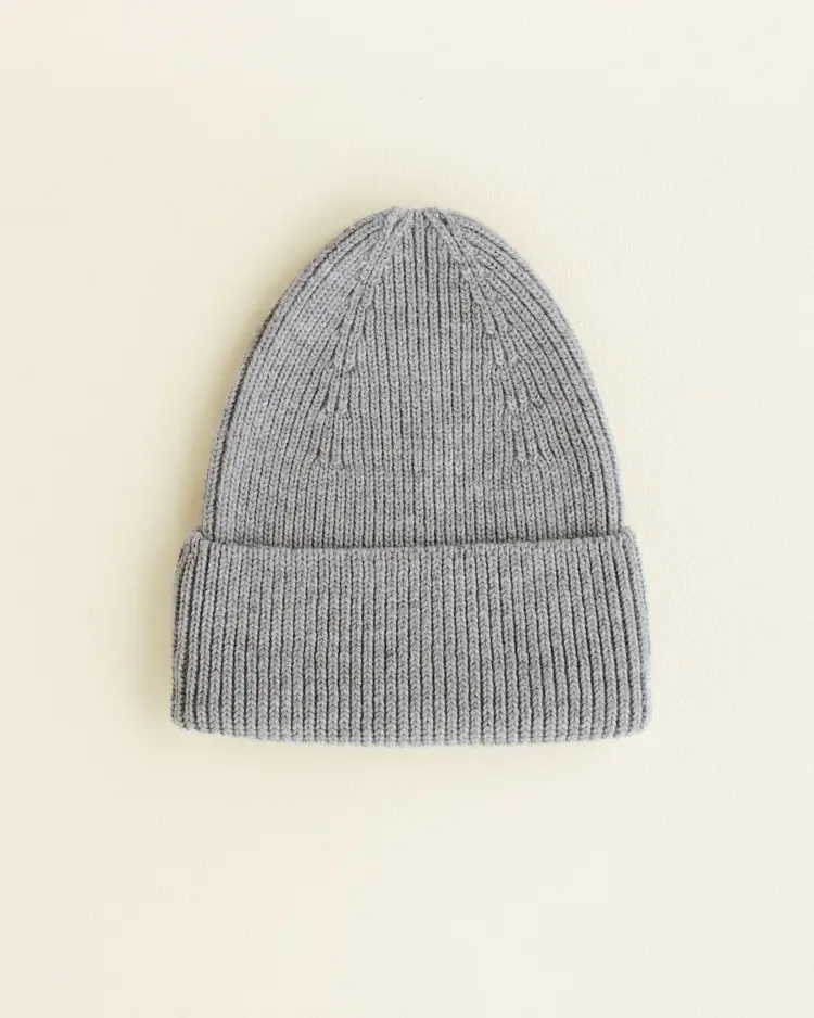 Hvid Beanie Fonzie - Grey Melange