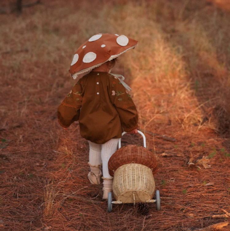 Olli Ella Rattan Mushroom Luggy - Natural