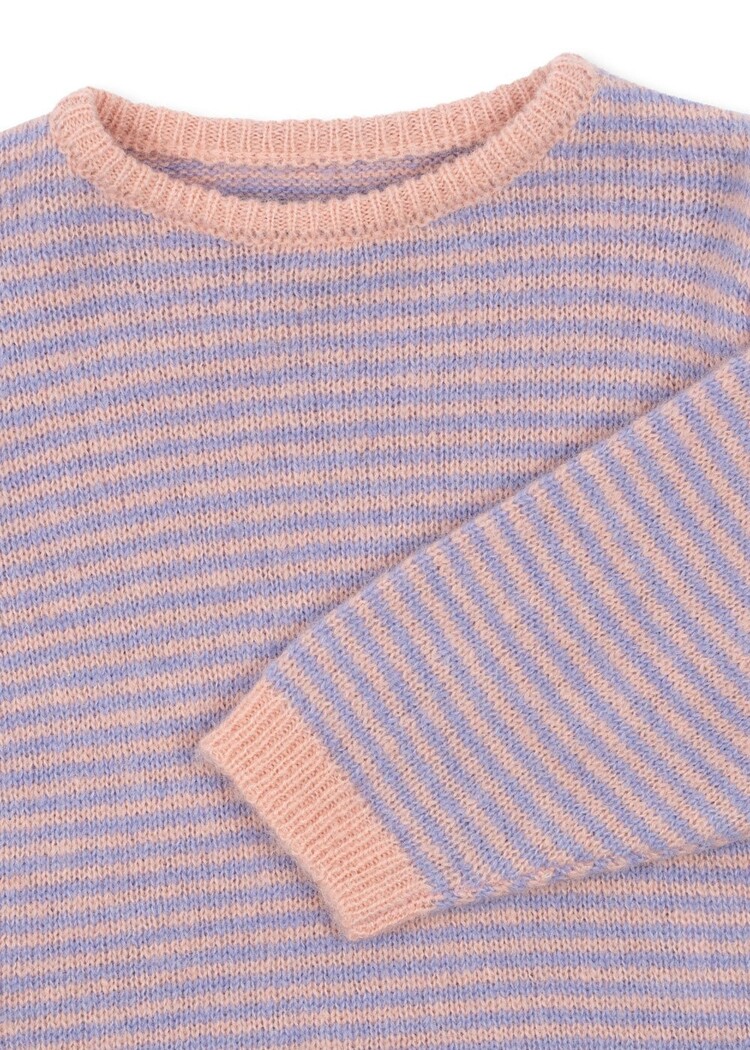 Konges Sløjd Berle Puff Knit Sweater  - Purple/Pink Dolphin