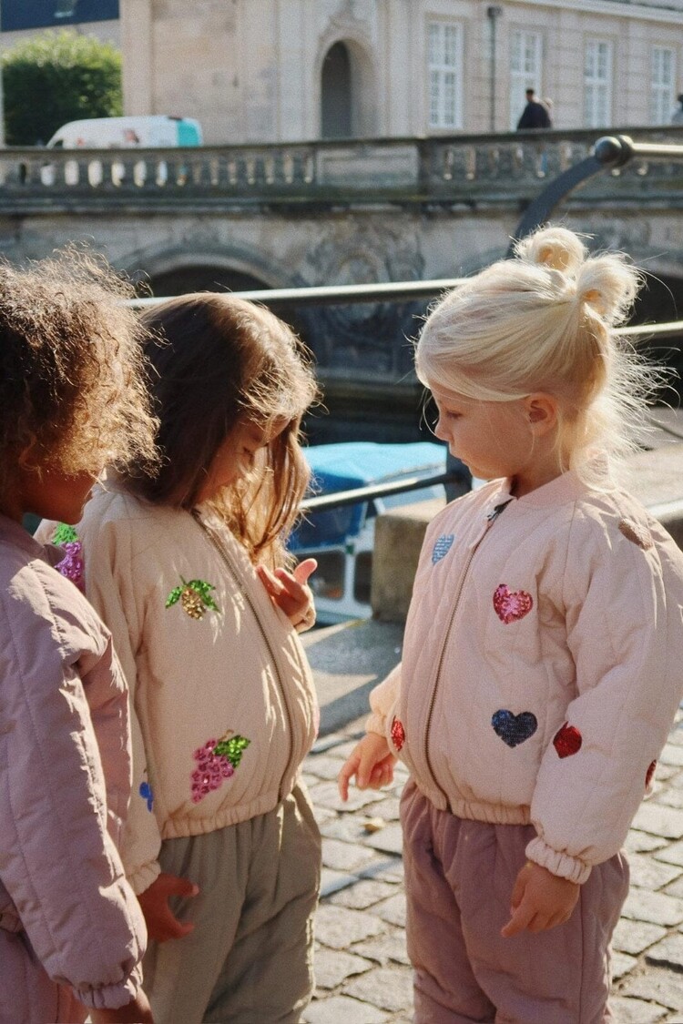 Konges Sløjd Juno Sequin Bomber Jacket - Cameo Rose