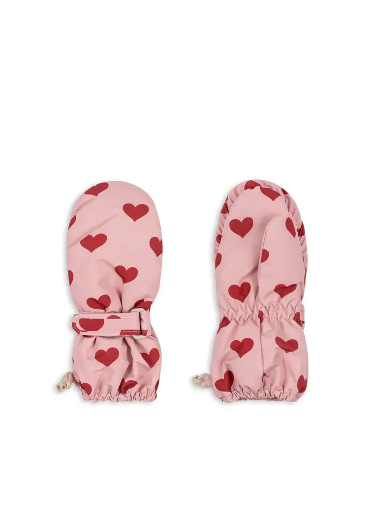 Konges Sløjd Nohr Snow Mittens Print - Amour Pink