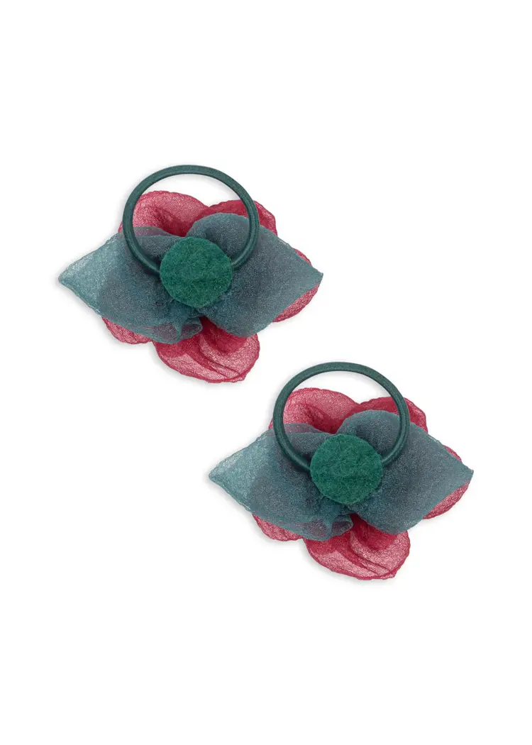 Konges Sløjd 2 Pack Fleur Hair Elastic - Sangria