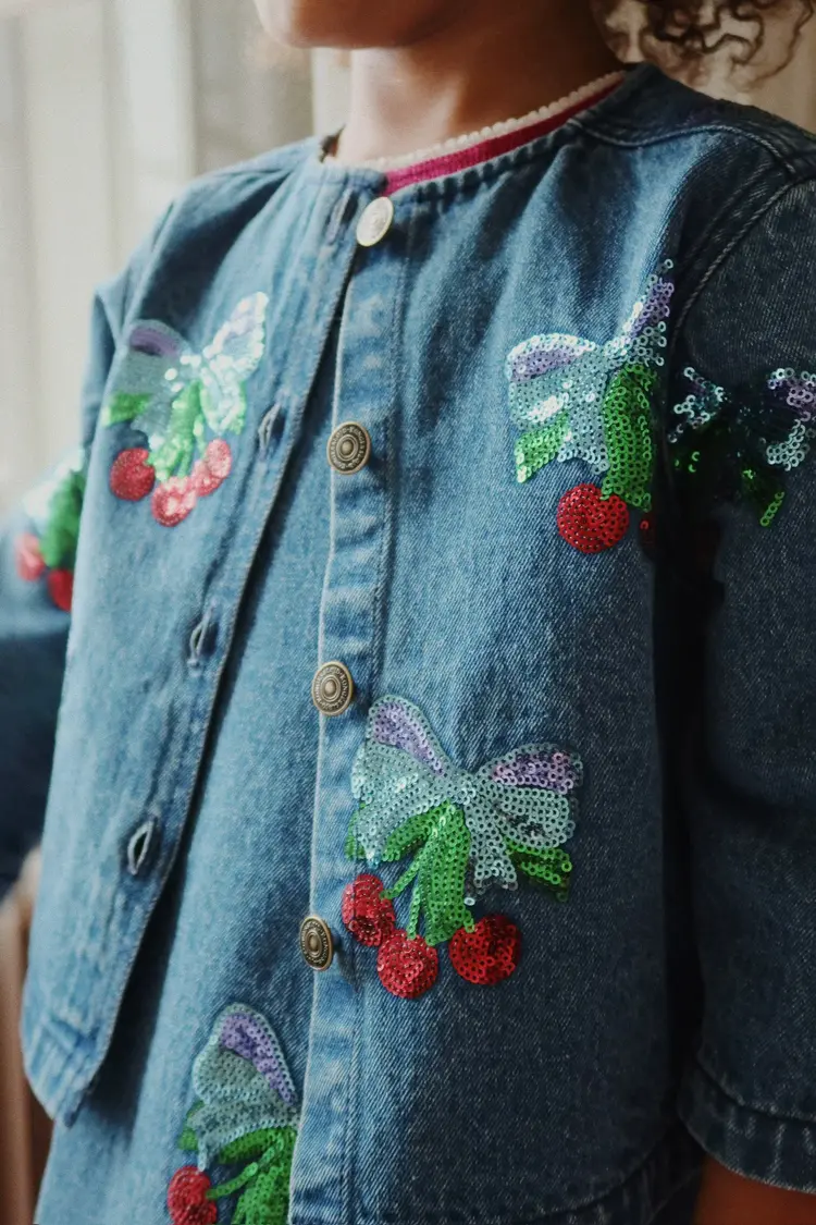 Konges Sløjd Magot Denim Jacket - Amarena Sequin