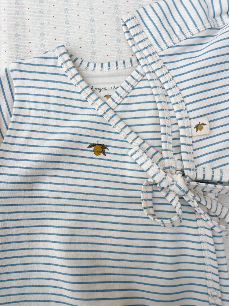 Konges Sløjd Basic LS Body Newborn - Stripe Blue