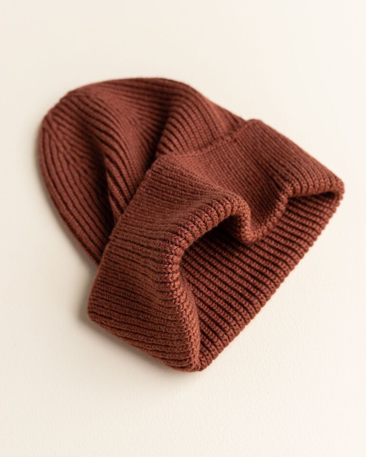 Hvid Beanie Fonzie - Cherry