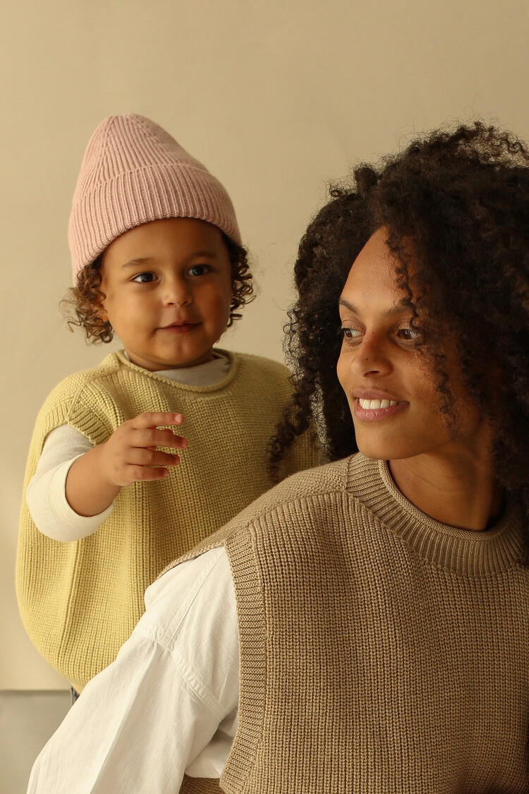 Hvid Beanie Fonzie - Powder