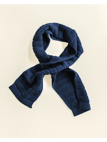 Hvid Sjaal Jacobino - Blue