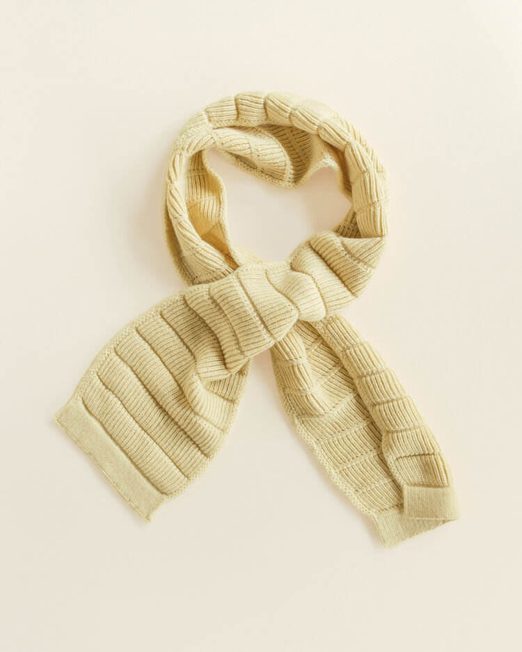 Hvid Scarf Jacobino - Light Yellow