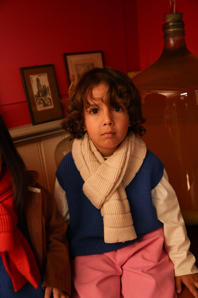 Hvid Scarf Jacobino - Cream