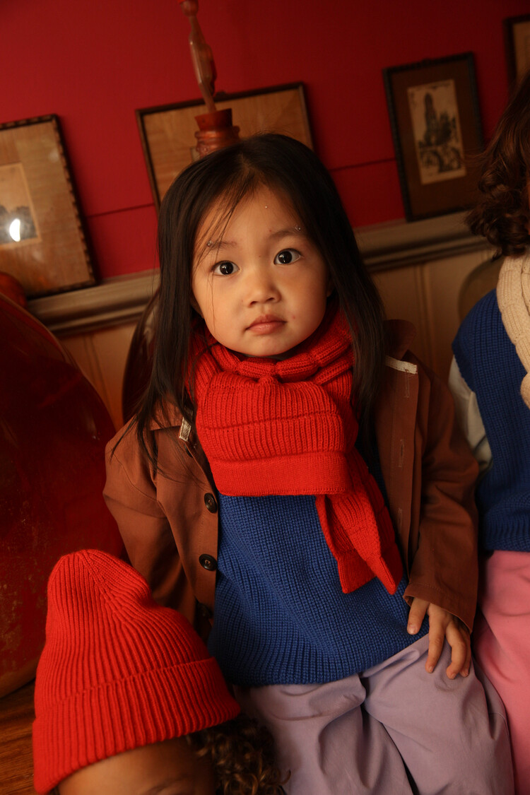 Hvid Scarf Jacobino - Red