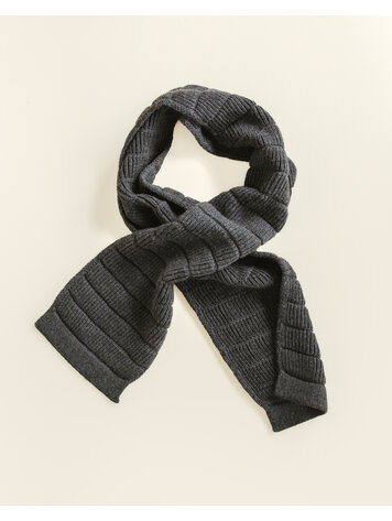 Hvid Sjaal Jacobino - Charcoal