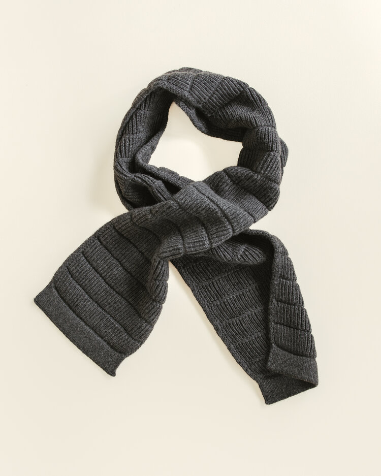 Hvid Scarf Jacobino - Charcoal