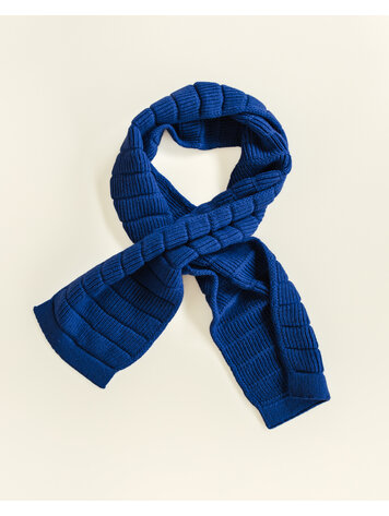 Hvid Sjaal Jacobino - Cobalt Blue
