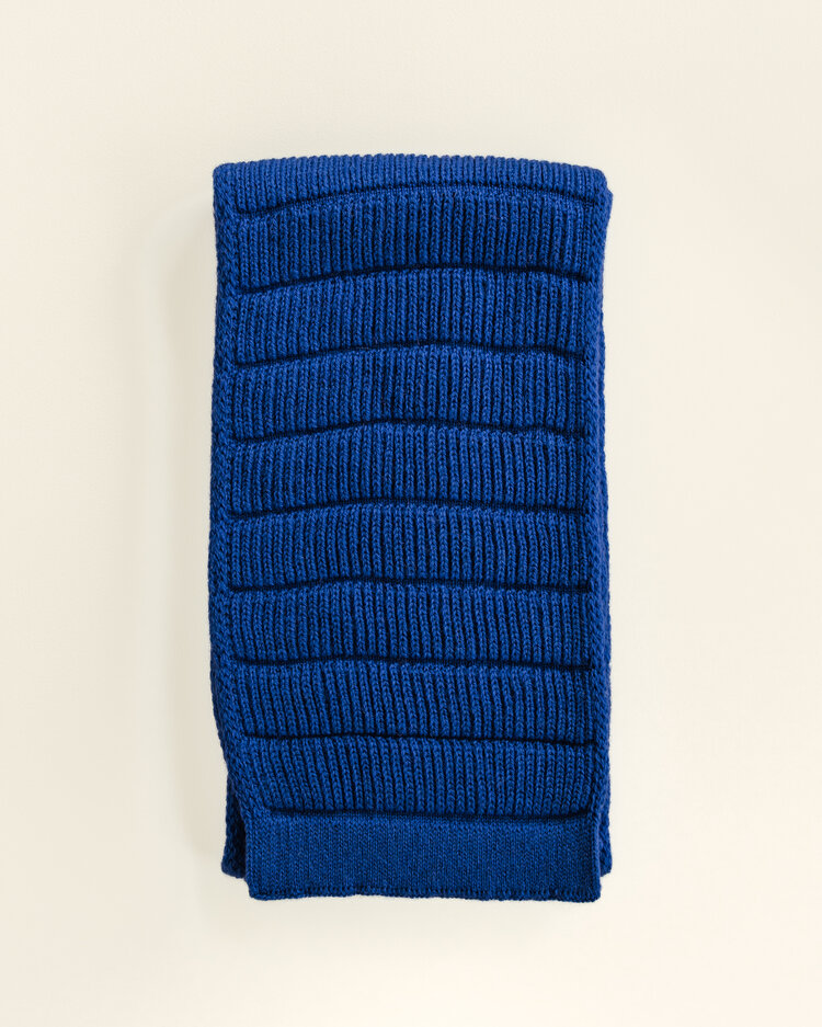 Hvid Scarf Jacobino - Cobalt Blue