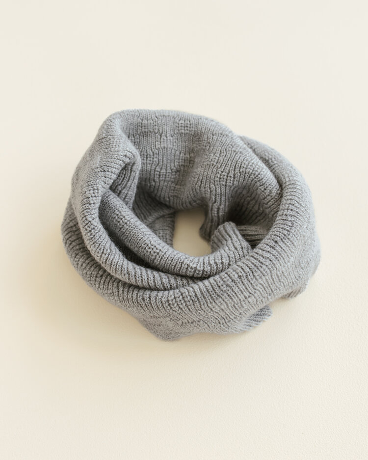 Hvid Tube Scarf Gigi - Grey Melange