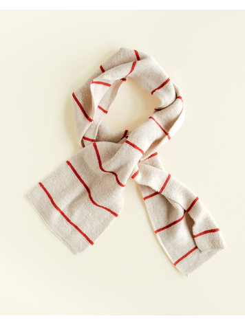 Hvid Sjaal Igor - Cream/Red