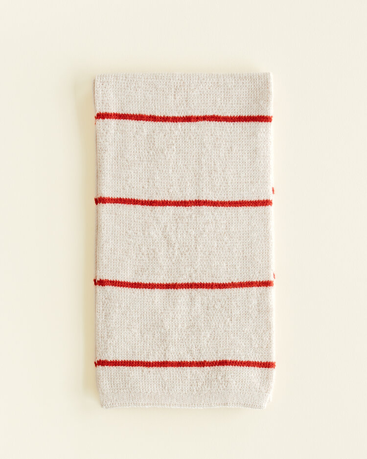 Hvid Scarf Igor - Cream/Red