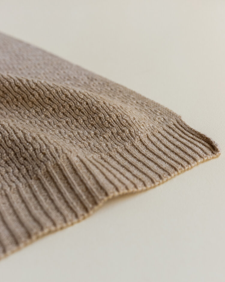 Hvid Blanket Dora - Sand