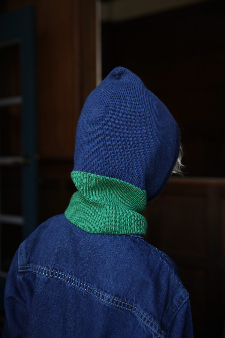 Hvid Balaclava Eddy - Blue/Grass