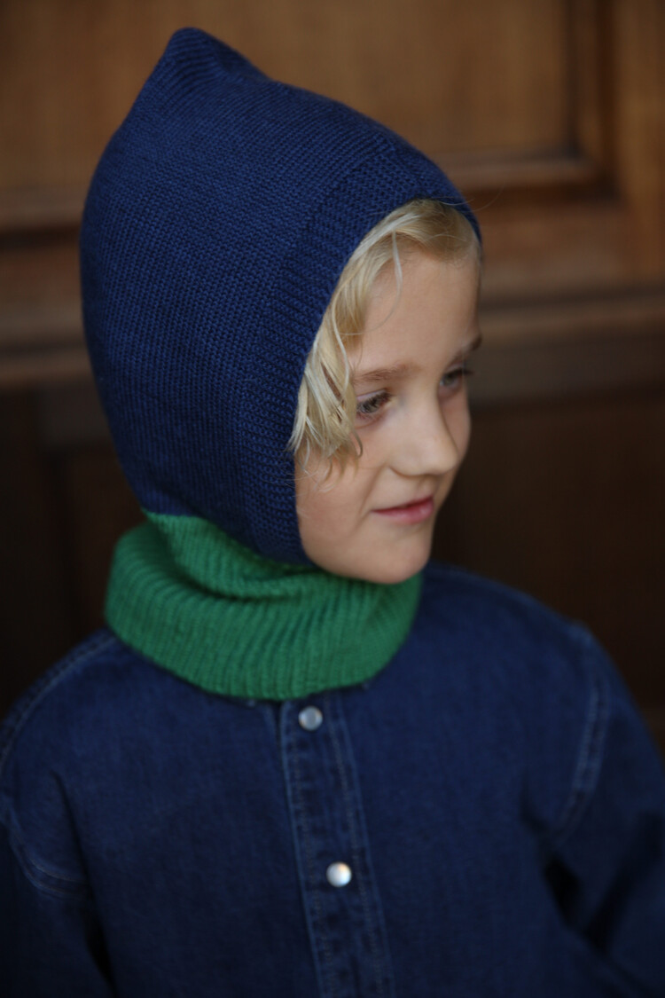 Hvid Balaclava Eddy - Blue/Grass