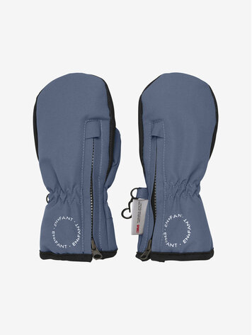 Mittens w. Zipper Waterproof Fabric - Flint Stone