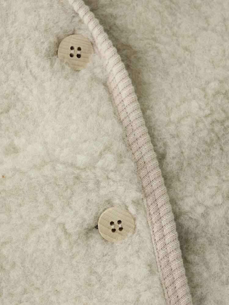 Huttelihut Vest Wool Teddy w. Lining - Cement