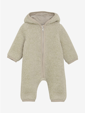 Huttelihut Pram Suit Wool Teddy w. Lin. - Cement
