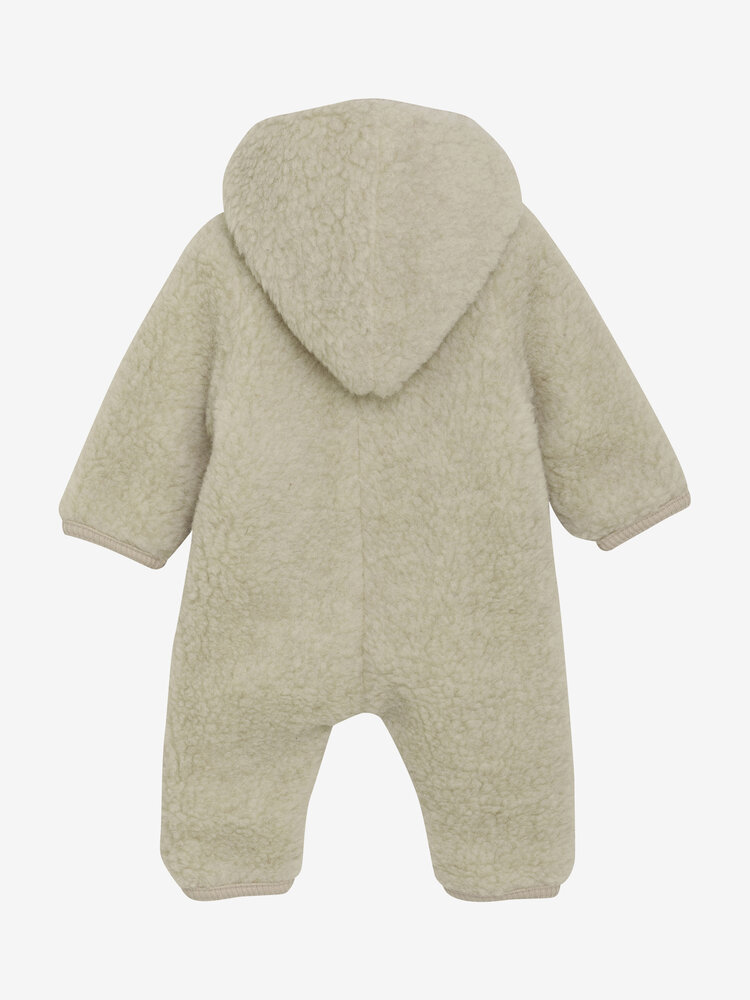 Huttelihut Pram Suit Wool Teddy w. Lin. - Cement