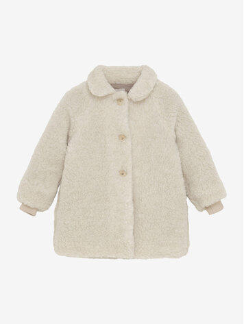 Huttelihut Coat Wool Teddy w. Lining - Cement