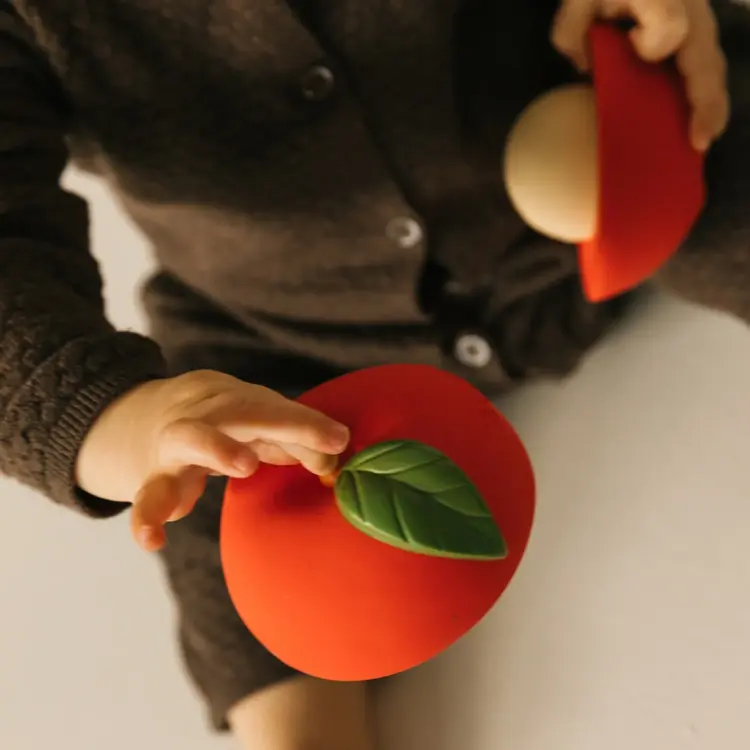 Oli & Carol Apple Stackable Toy & Rattle Ball