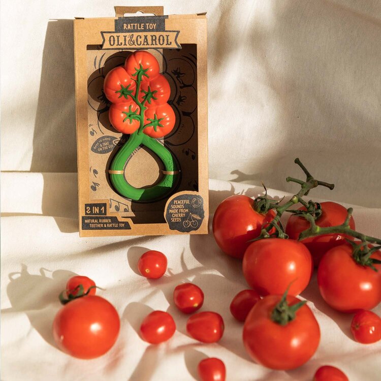 Oli & Carol Tomato Rattle Toy