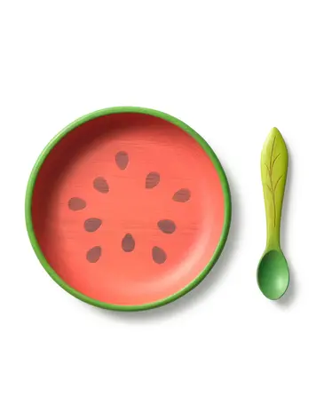 Oli & Carol Bord & Lepel Set - Wally The Watermelon