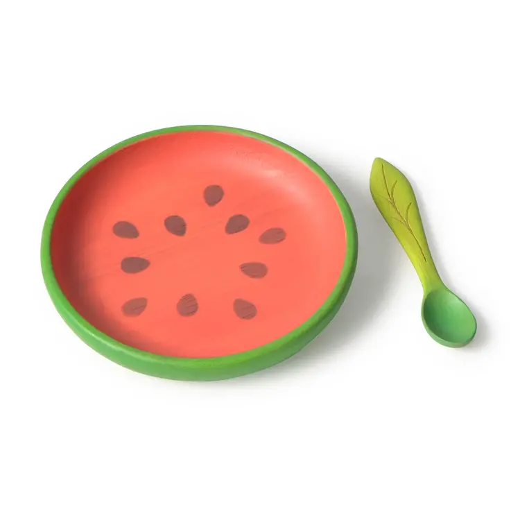 Oli & Carol Wally The Watermelon Plate & Spoon Set