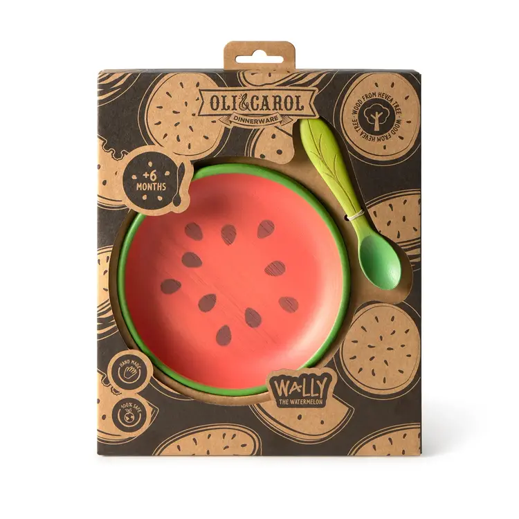 Oli & Carol Wally The Watermelon Plate & Spoon Set