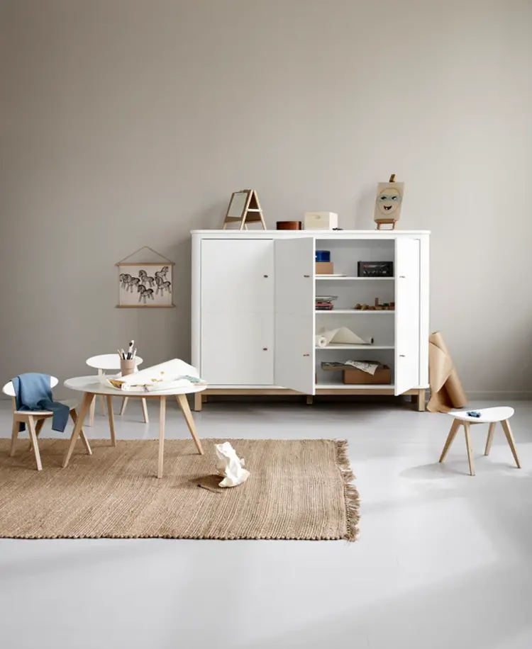 Oliver Furniture Wood PingPong Chair - White/Oak