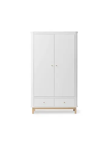 Oliver Furniture Wood Wardrobe 2 Doors - White/Oak