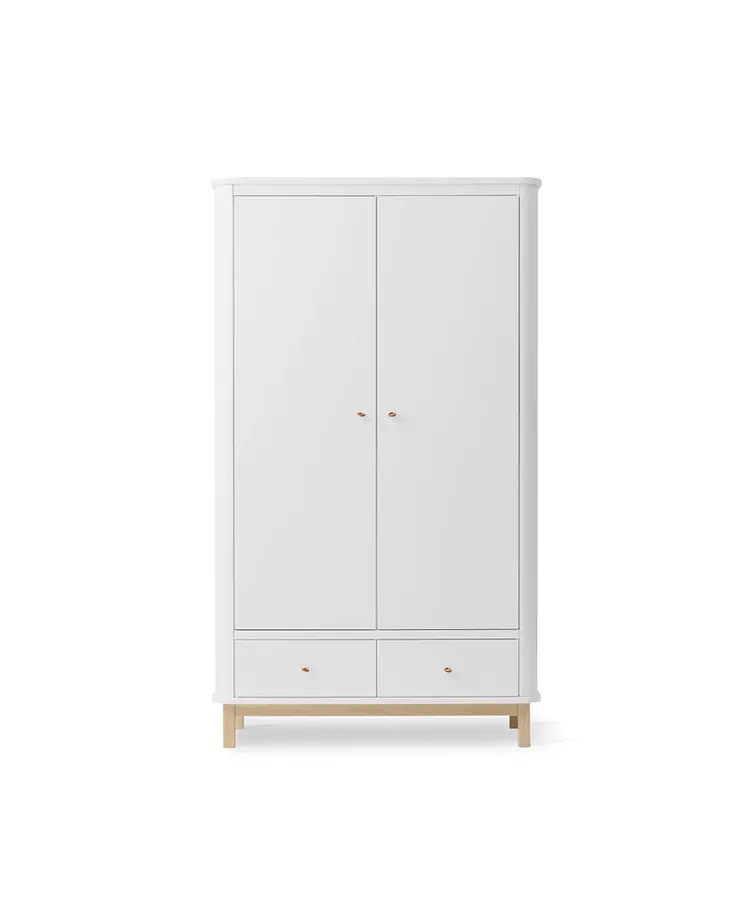 Oliver Furniture Wood Wardrobe 2 Doors - White/Oak